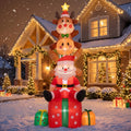 8 ft Inflatable Santa and Gingerbread Scene, Christmas outdoor decoration